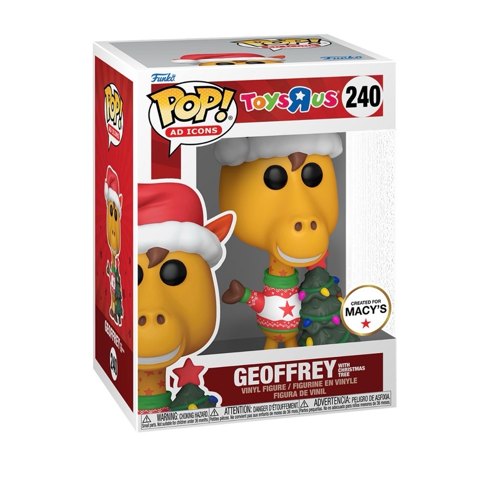 NWT Funko Pop! Ad Icons Geoffrey w Christmas Tree Vinyl Figure Created for Macys